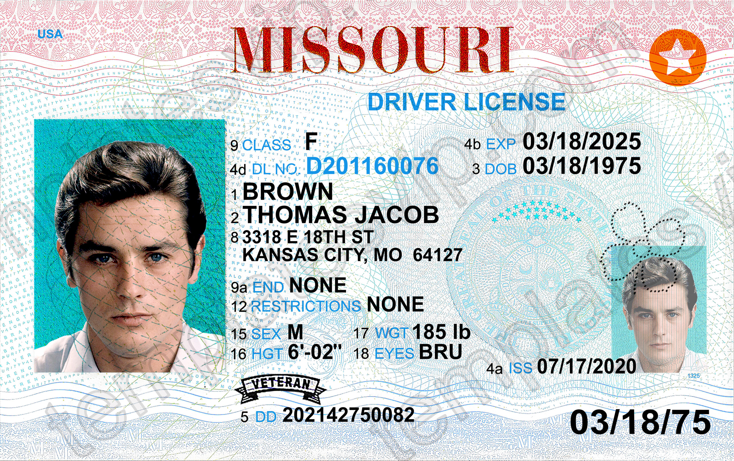 Missouri (MO) Driver’s License PSD Template Download 2022 Templates