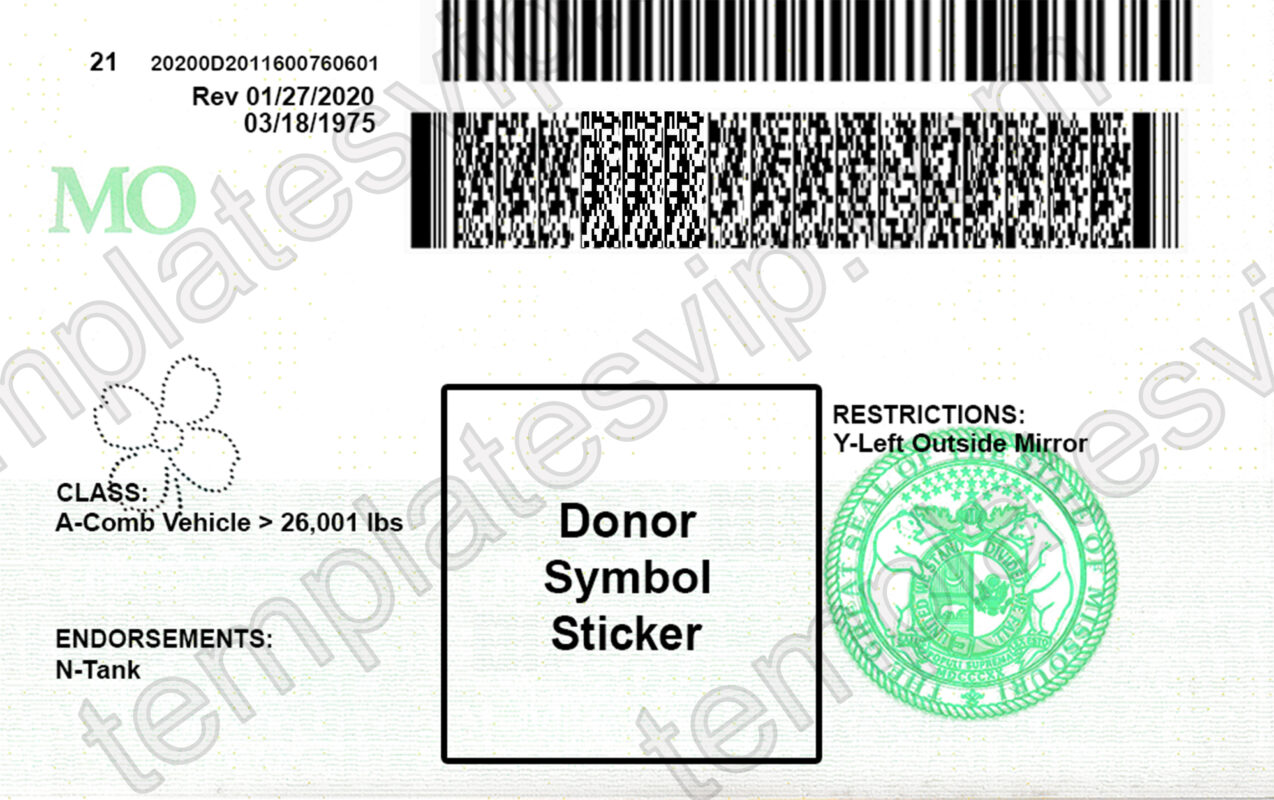 missouri drivers license photoshop template missouri drivers license photoshop template