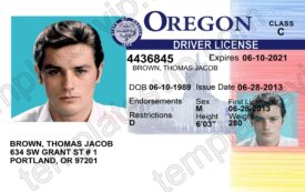 Oregon (OR) – Driver's License PSD Template Download