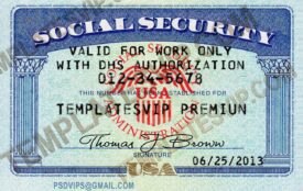 Social Security Card PSD Template Download 2023