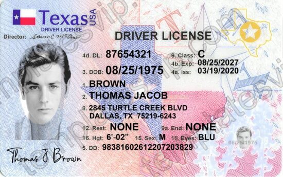 Texas (TX) – Driver's License PSD Template Download 2022