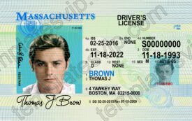 Massachusetts (MA) – Driver's License PSD Template Download