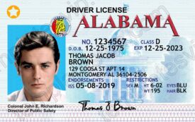 Alabama (AL) – Driver's License PSD Template Download 2022