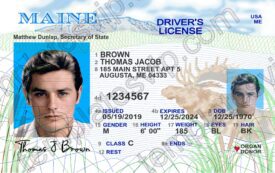 Maine  (ME) – Driver's License PSD Template Download