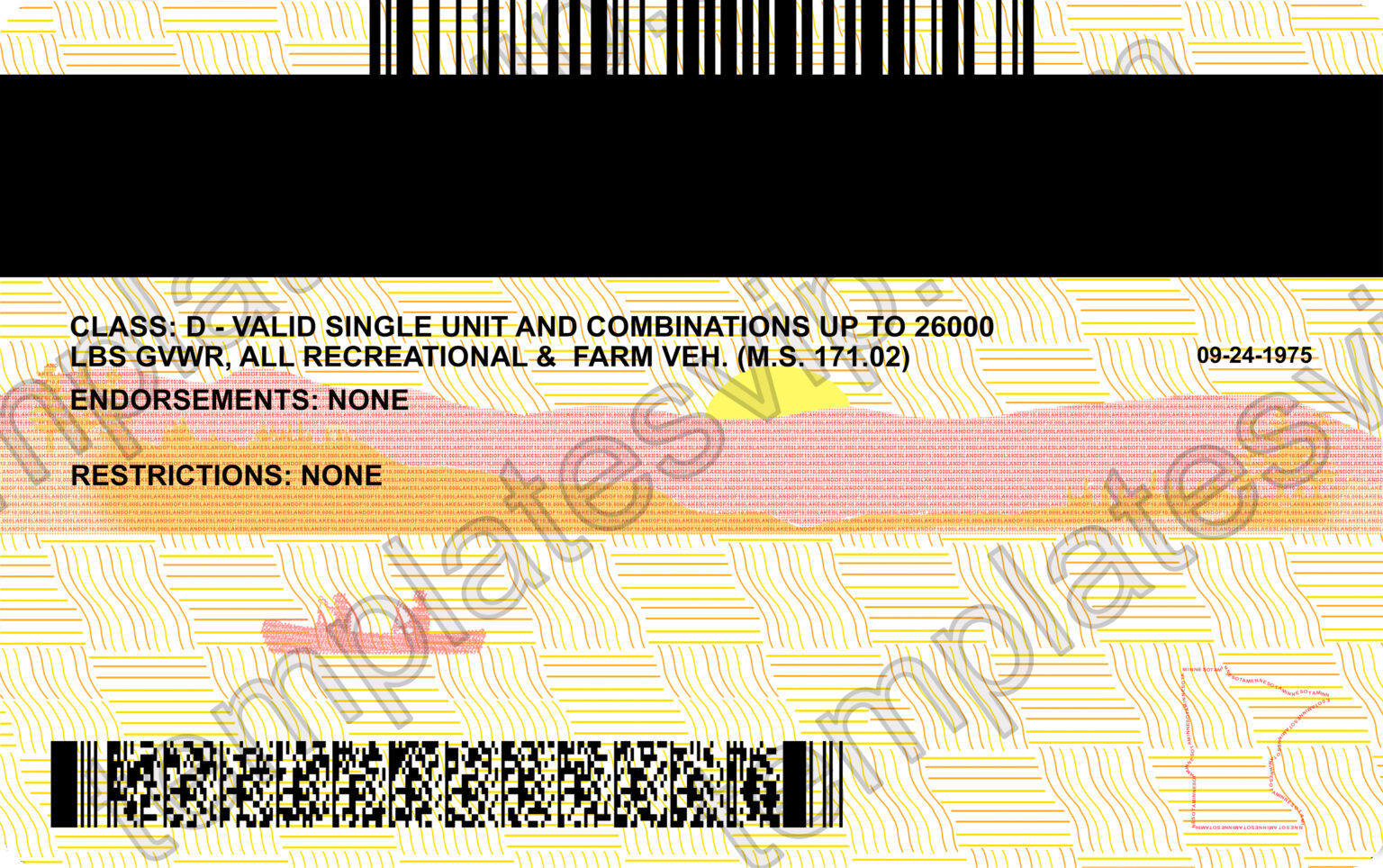 Minnesota (MN) Driver’s License PSD Template Download Templates