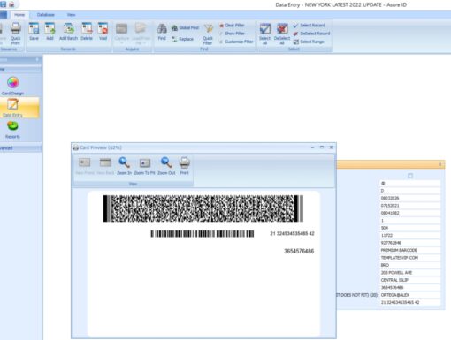 New York (NY) – Driver’s License Barcode  Template Download