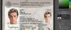 INE De Mexico 2022 Mexican ID Download Descarga Template PSD