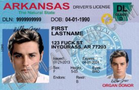 Arkansas (AR) – Drivers License PSD Template Download
