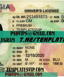 Georgia (GA) NEW- Drivers License PSD Template Download 2022