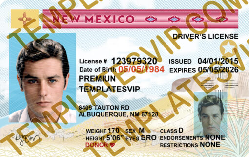 New Mexico (NM) – Drivers License PSD Template Download 2022