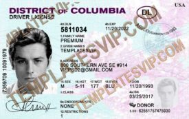 Washington DC (DC) – Drivers License PSD Template Download 2022