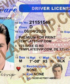 Delaware (DE) – Drivers License PSD Template Download 2022