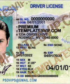 Nevada (NV) – Drivers License PSD Template Download 2022