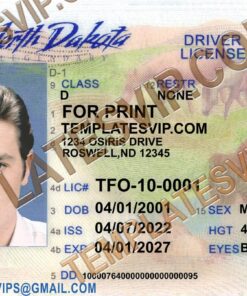 North Dakota (ND) – Drivers License PSD Template Download 2022