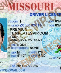 Missouri (MO) – V2 Drivers License PSD Template 2022  V2