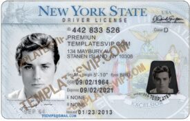 New York (NY)  V2– Drivers License PSD Template Download 2021