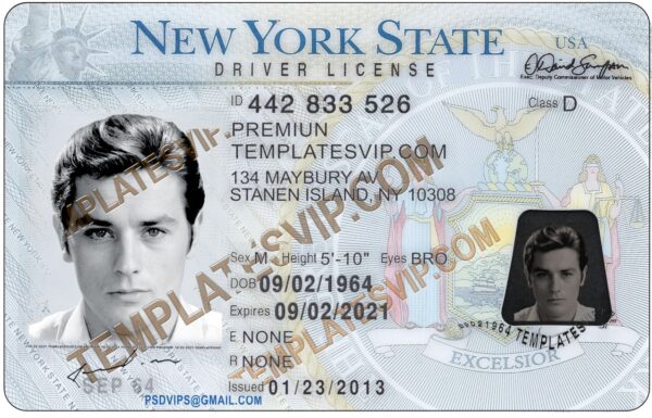 New York Ny V2 Drivers License Psd Template Download 2021