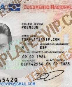 Spain ID Card 2015   Espana ID CARD Editable PSD PHOTOSHOP Template