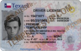 Texas (TX) – Drivers License PSD Template Download V2 2022