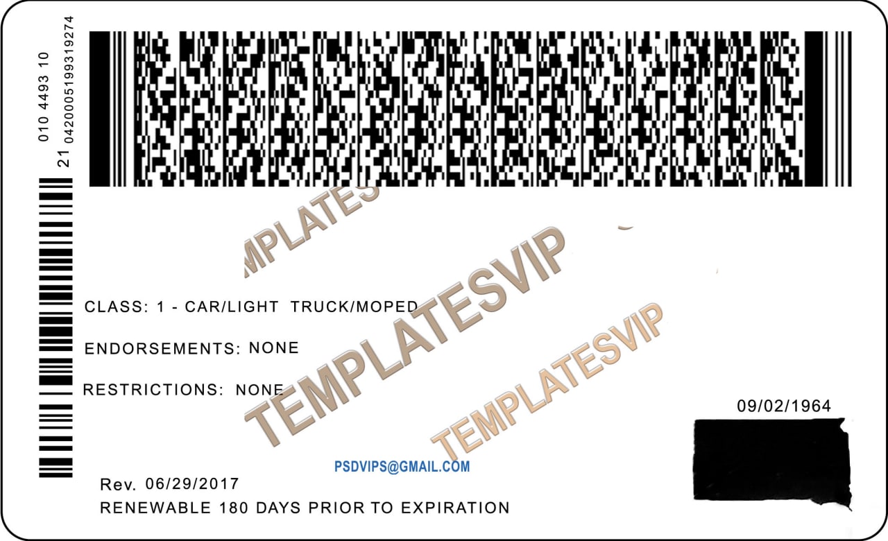South Dakota (SD) – Drivers License PSD Template Download – Templates ...
