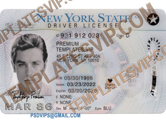 New York (NY) – Drivers License PSD Template Download 2023 V2