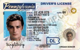 Pennsylvania (PA) – Drivers License PSD Template Download 2023