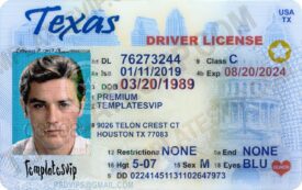 Texas (TX) – Drivers License PSD Template Download