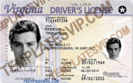 Virginia (VA) – Drivers License PSD Template Download 2023