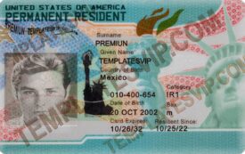 Green Card Permanent Resident USA (US) – PSD Template Download 2023