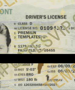Vermont (VT) – Drivers License PSD Template Download 2023