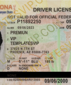 Arizona (AZ)  V2 – Drivers License PSD Template Download 2023