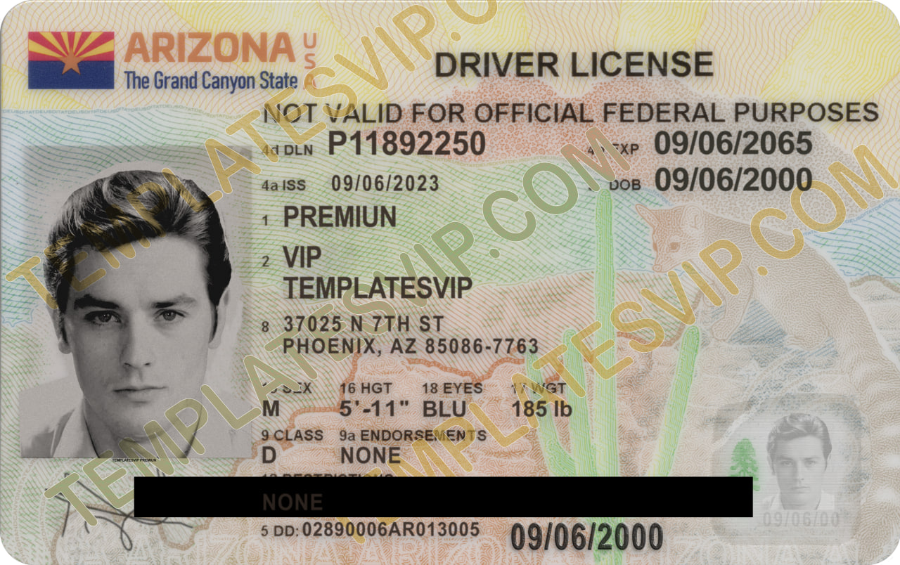 Arizona Az V2 Drivers License Psd Template Download 2023