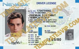 Nevada (NV) – Drivers License V2 PSD Template Download 2023