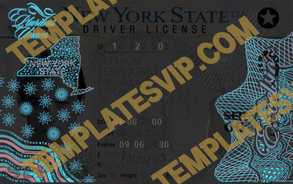 New York (NY) – Drivers License PSD Template Download 2023 V3 UV LAYER ...