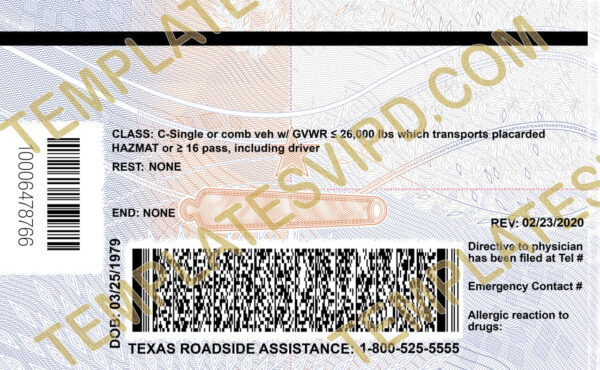 Texas Tx Drivers License Psd 2400dpi Template Download V3 Uv 2022 Templates Drivers 7733