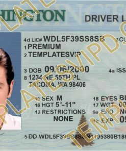 Washington (WA) Drivers License PSD Template Download Editable PSD Template 2022 V2 OVI  2400dpi