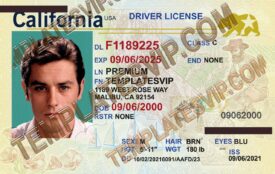 California (CA) V3 – Drivers License PSD Template Download 2022 UV HOLO Layer 2400DPI