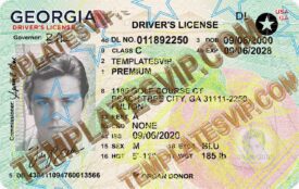 Georgia (GA) NEW- Drivers License PSD V3 UV Layer Template Download 2022 2400Dpi
