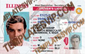 Illinois (IL) – V2 Drivers License PSD Template Download 2022 UV HOLO Layers 2400Dpi