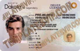 North Dakota (ND) – Drivers License PSD Template Download 2024 2400dpi