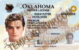 Oklahoma (OK) – Drivers License PSD Template Download 2022 V2 OVI LAYER FROM 2400DPI