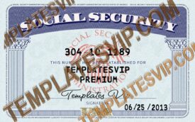 Social Security Card  V2 PSD Template Download 2023 UV Layer 2400 DPI