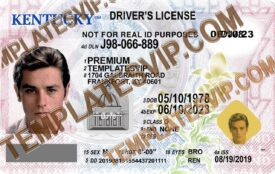 Kentucky (KY) – V2 Drivers License PSD Template Download 2022 UV LAYER Holo 2400Dpi