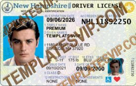 New Hampshire (NH) –V3 Drivers License PSD Template Download 2022 2400Dpi OVI