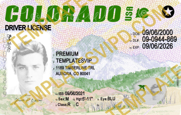 Colorado (CO) – Drivers License PSD Template Download 2023 V2 UV 2400dpi