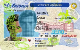 Delaware (DE) – Drivers License PSD Template Download 2022 V3 UV Layer OVI 2400DPI