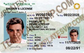 West Virginia (WV) – Drivers License PSD Template Download 2025 UV Layer