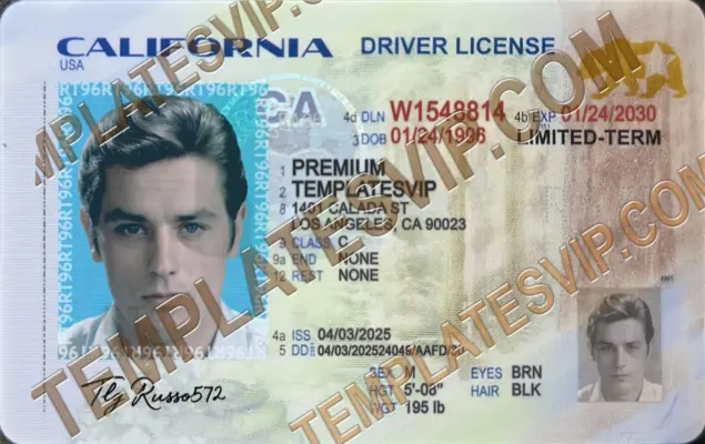 California (CA) – V2 Drivers License PSD Template Download 2026