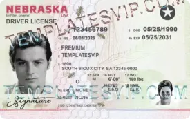 Nebraska (NE) – Drivers License PSD  Template Download 2026