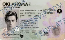 Oklahoma (OK) – Drivers License PSD Template Download 2026  FROM Only